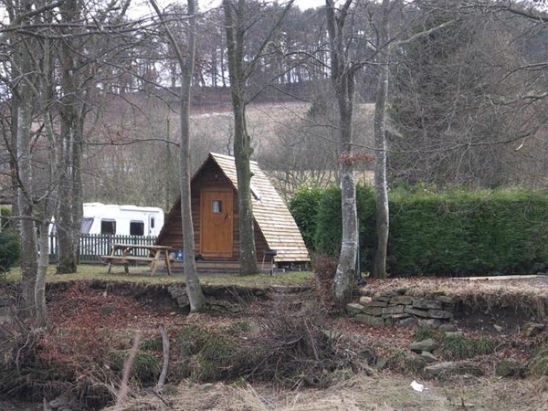 Wigwam Through the Trees - Wigwam peeking through the trees at Braidhaugh