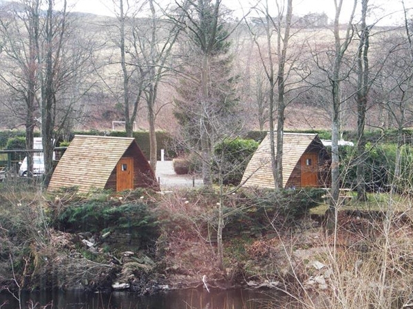 What a Pair - Two wigwams down by the river at Braidhaugh