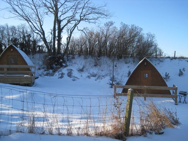 Snowy Wigwams - Wigwams at East Grange in a blanket of snow