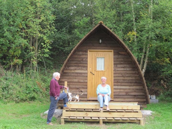 Honeybrook Wigwams - Sitting outside the new wigwam
