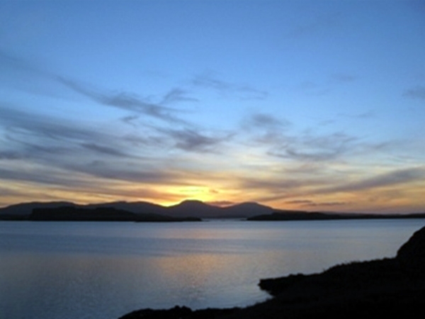 Sunset over McLeods Tables - A walk up McLeods Tables will give excellent views across the rest of the Isle of Skye