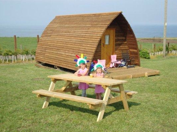 New Wigwam - The new wigwams at Pot-a-Doodle do have great views of the sea