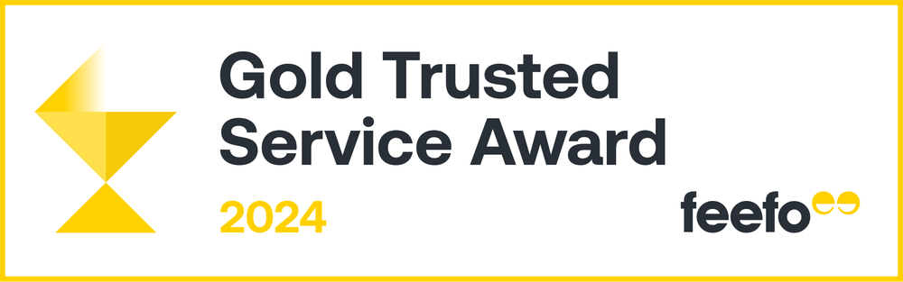 Gold trusted service award feefo