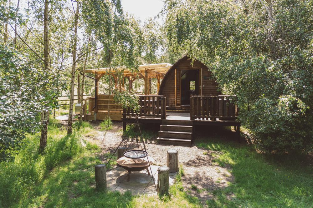 Glamping pods with a hot tub at Wigwam Holidays Charnwood Forest in the Midlands
