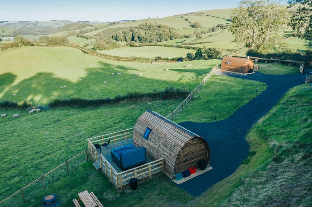 Glamping with a hot tub at Wigwam Holidays Knighton on the Welsh border