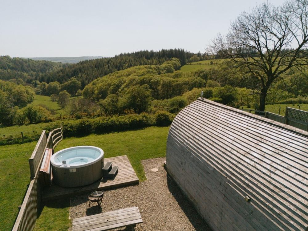Glamping with a hot tub at Wigwam Holidays Rivendell Farm near Carmarthen